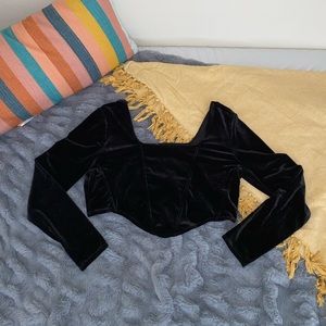 Black “Divided” H&M Long Sleeve Corset Top